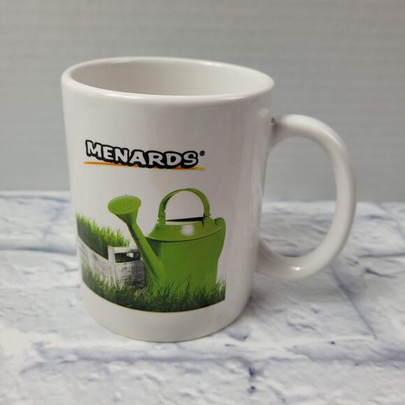 NWT Menards Watering Can Gardening Stoneware Mug 11 ounce - Picture 1 of 11